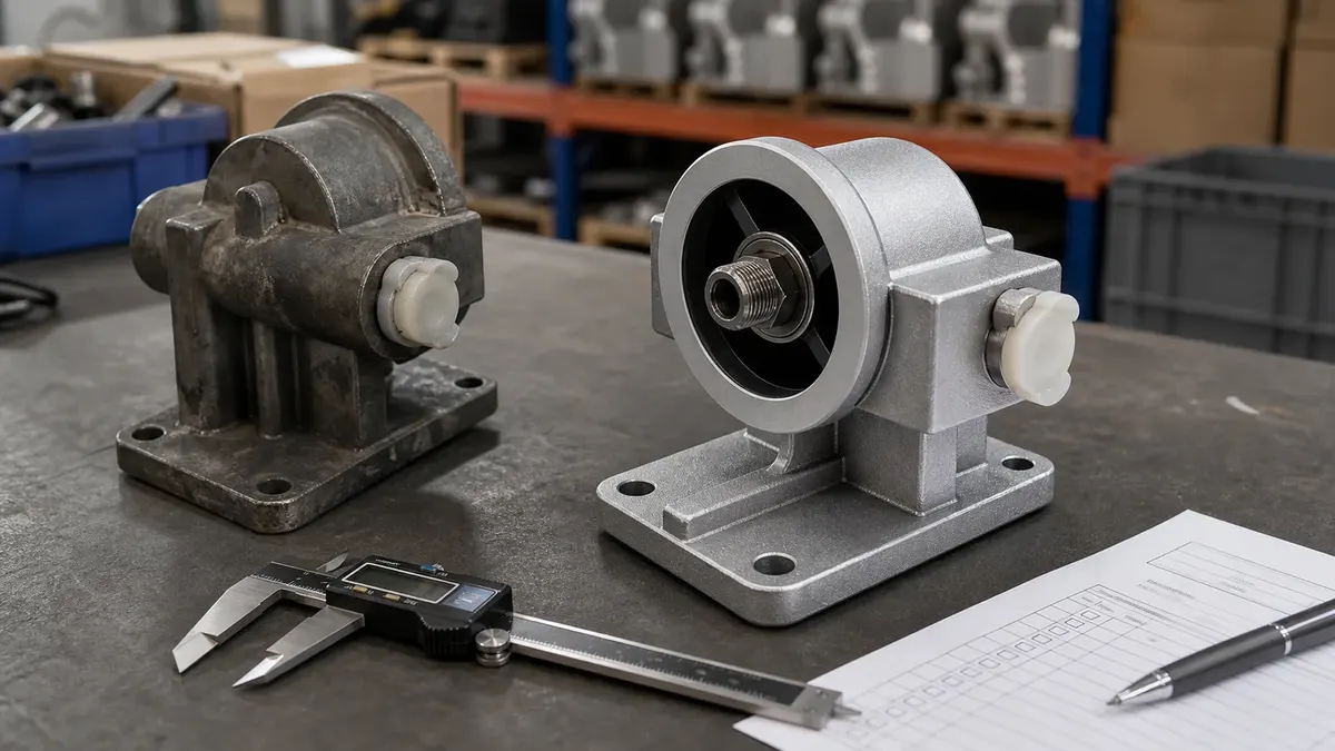 Coolant filter assembly inspection and matching scene