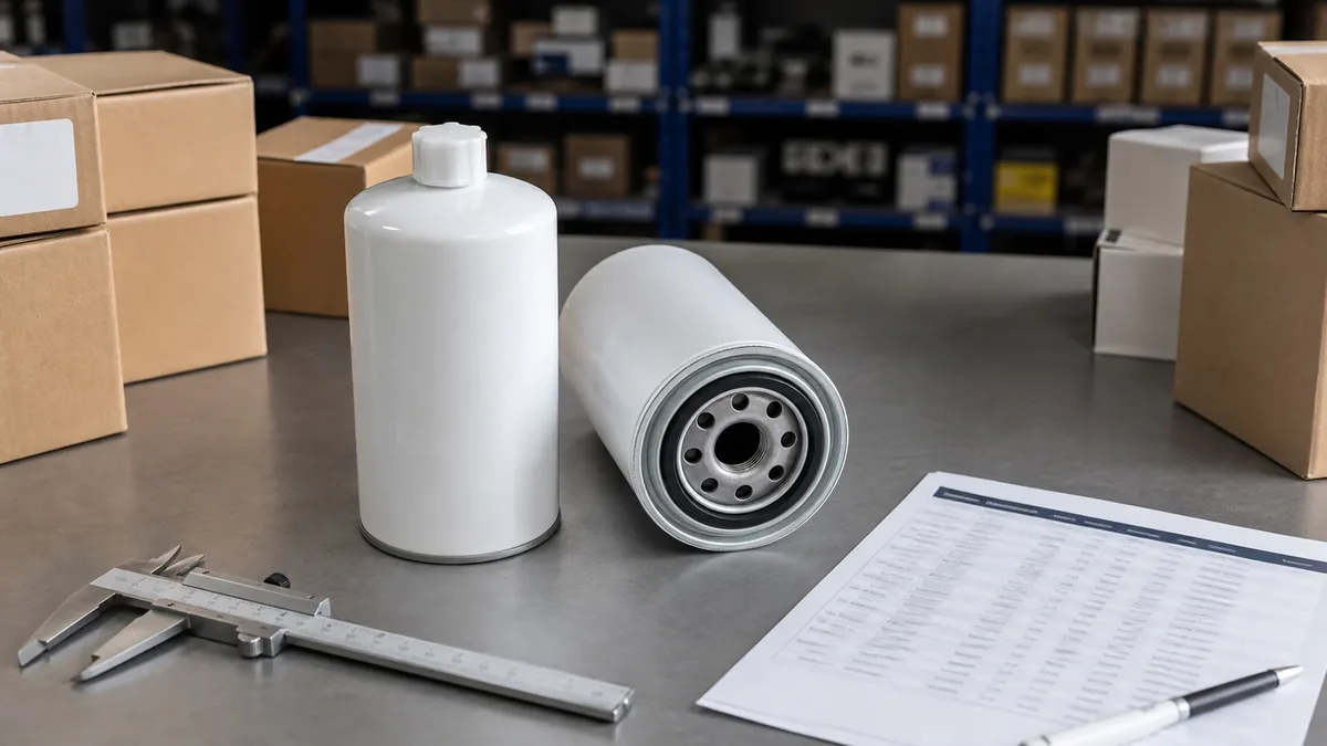 Foton Auman fuel filter inspection and matching scene